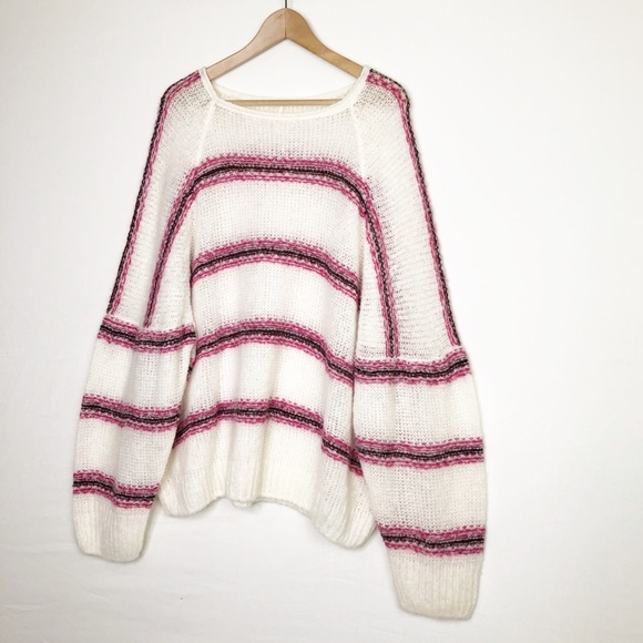 Free People Hockley striped alpaca oversize lightweight sweater - Picture 12 of 14
